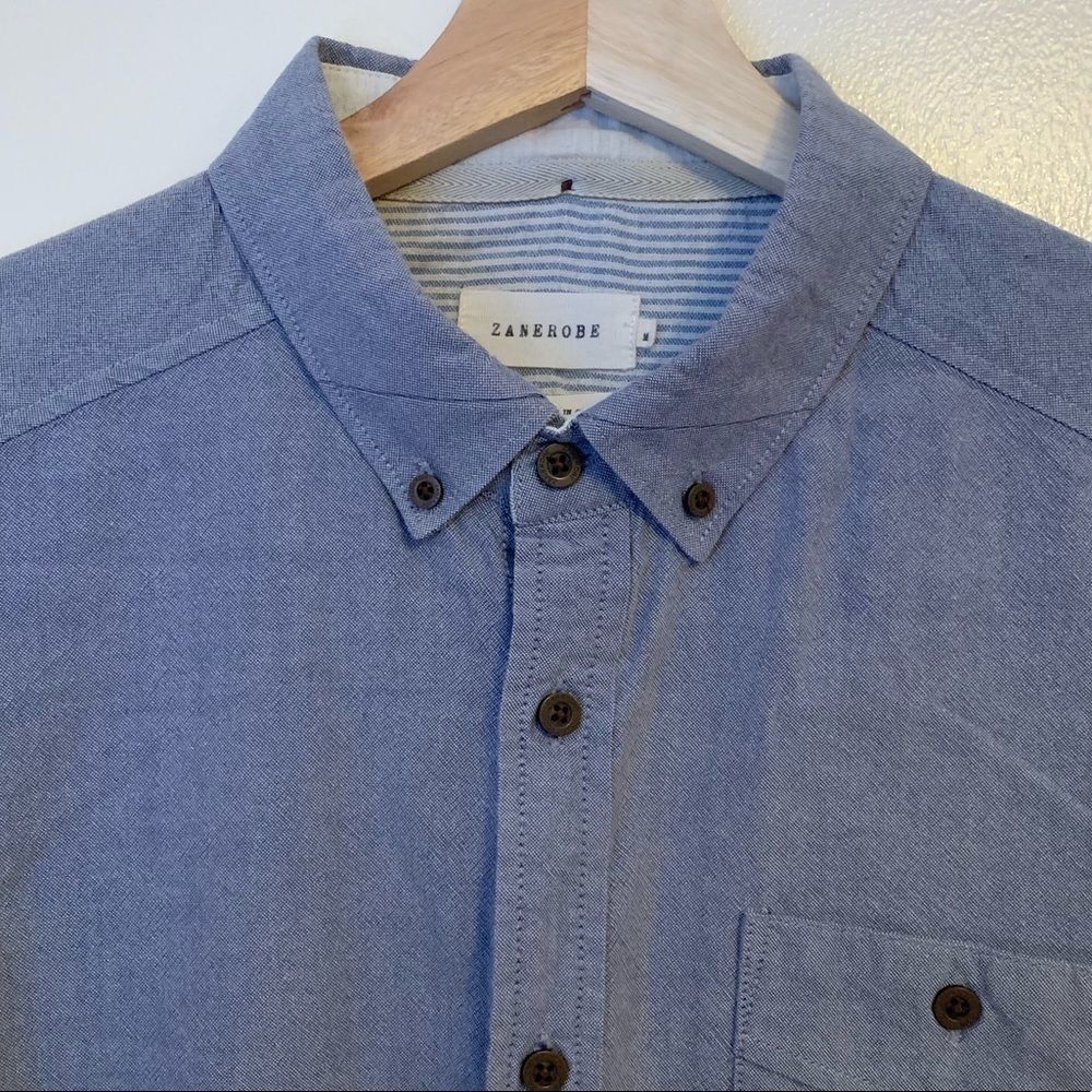 Zanerobe Blue Chambray Button Down Medium